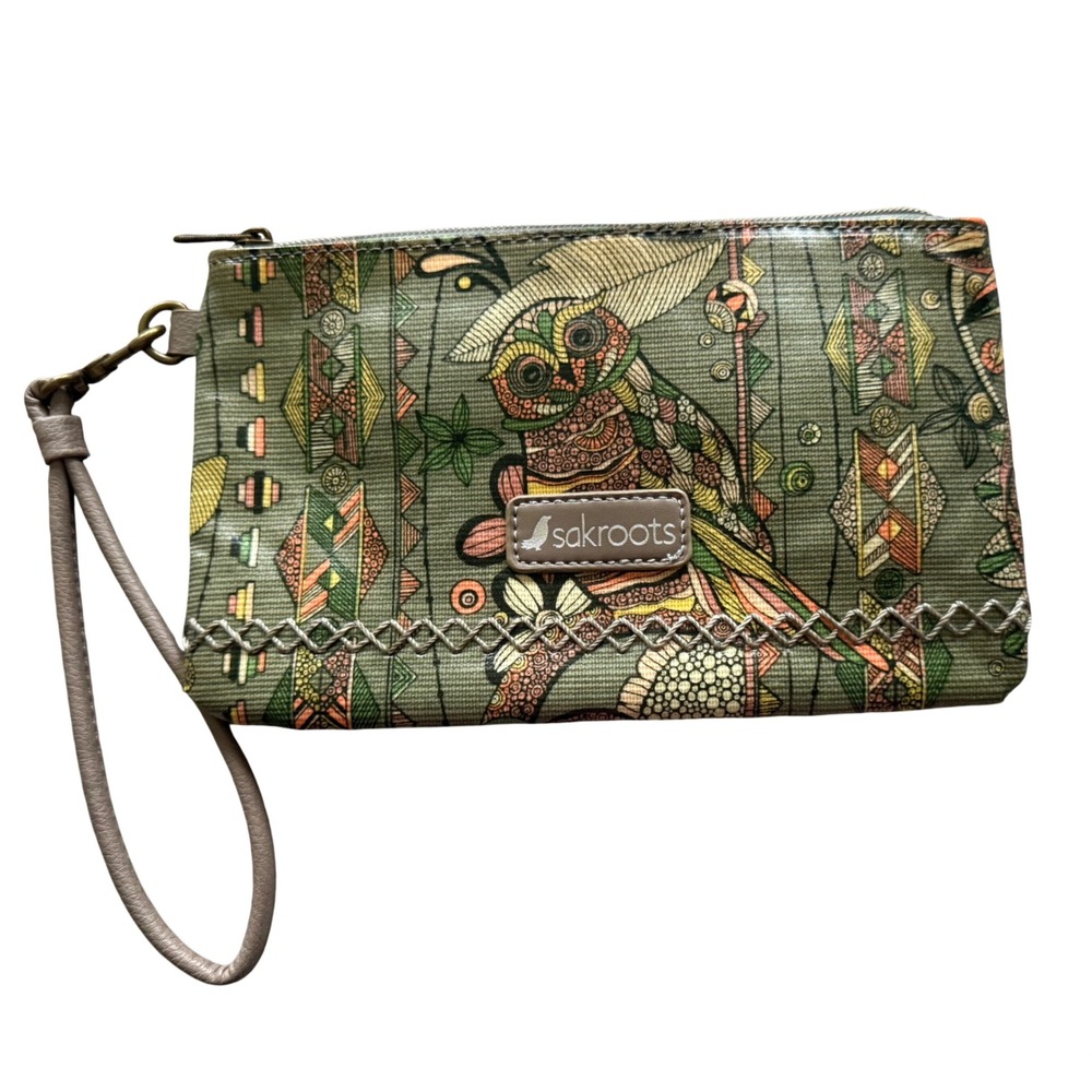 Sakroots Artist Circle Olive Spirit Desert Smartphone Wristlet